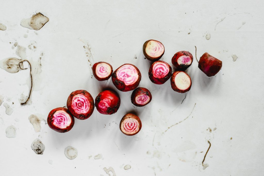 Beetroots Over White Surface