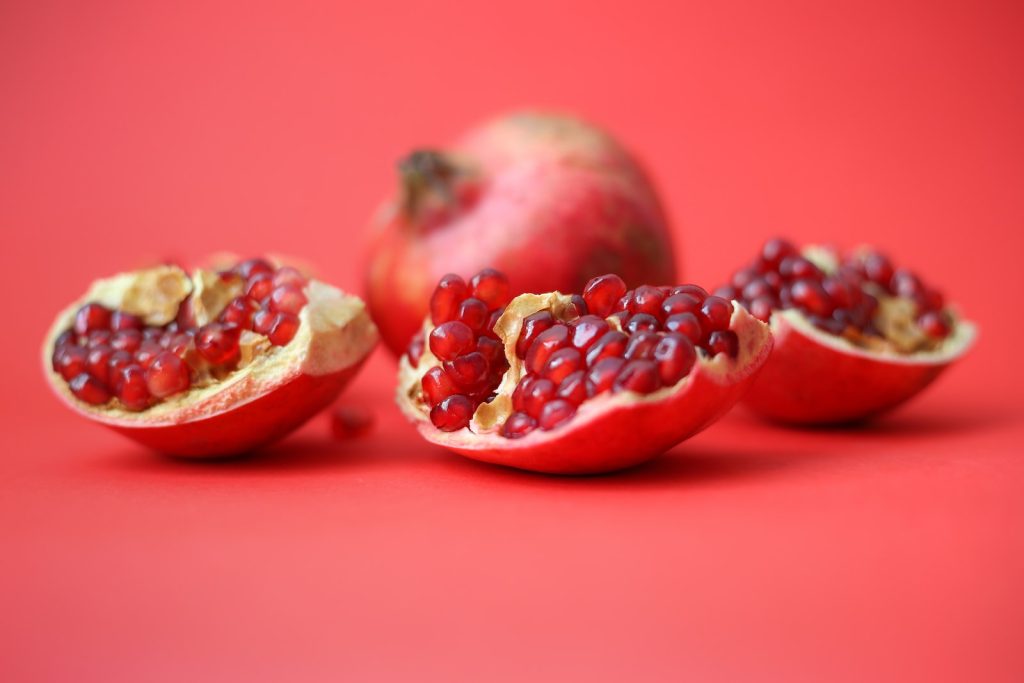 red fruit on red table