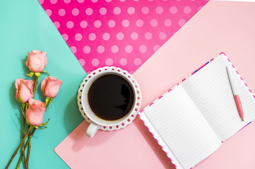 coffe, book, flower