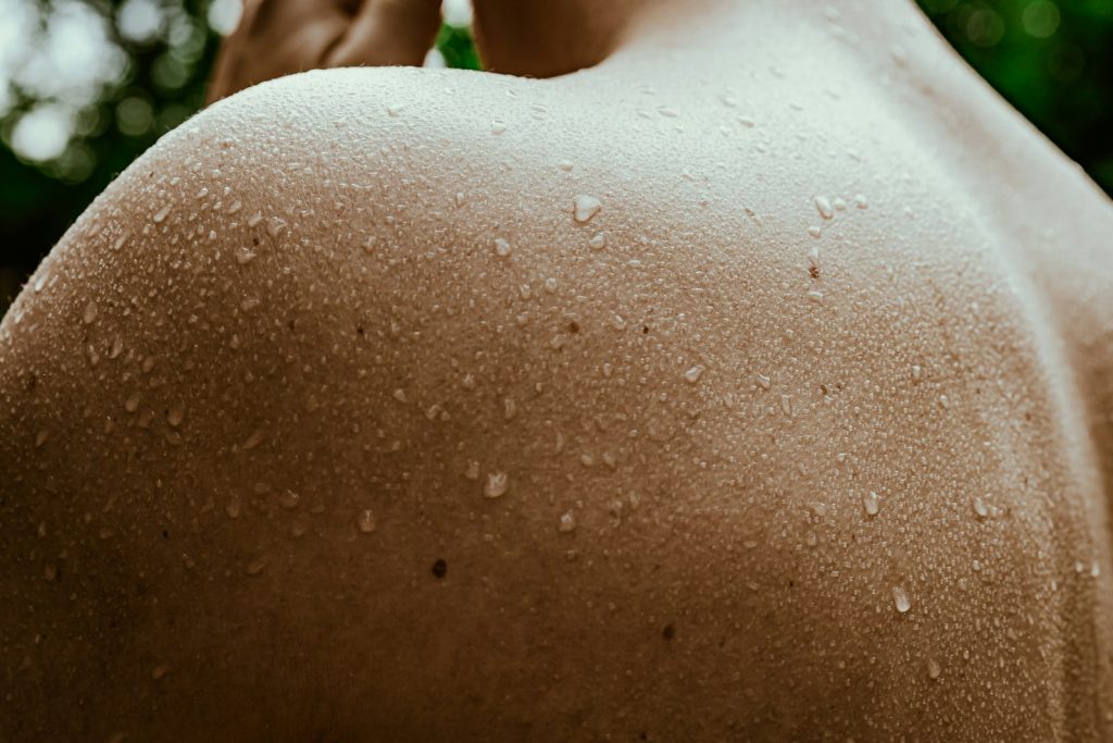 a close up of a person's skin