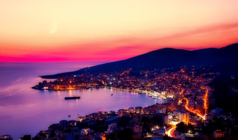 sarande, albania, panorama